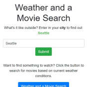 Weather and a Movie preview tile
